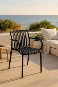 Somer stoel met armleuningen