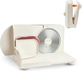 VEVOR Universele Vleessnijmachine 180 W Elektrische Snijmachine met 17 cm Mes, Vleessnijmachine met Instelbare Dikte van 0–15 mm, voor Diepvriesvlees, Ham, Biefstuk