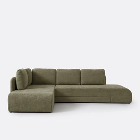 Omvormbare hoekbank in gekruist geweven chenille, Gina