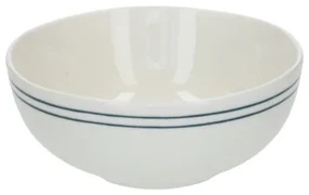 Kom met blauwe streep, organisch, porselein,Ø 12 cm