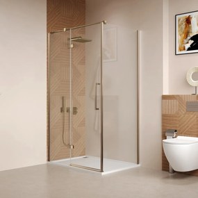 Saniclear Pure douchecabine 140x100cm verouderd messing