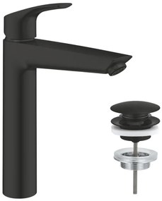 GROHE Eurosmart Wastafelmengkraan - XL-size - waste - push open - matte black SW1077352/SW1077334