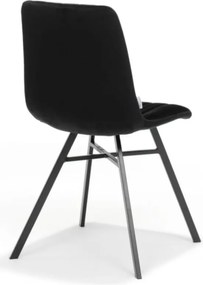 Eetkamerstoel - Dex - stof Velours zwart