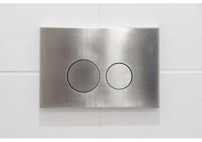 QeramiQ Push Metal Bedieningsplaat - voor Geberit UP320 inbouwreservoir - dualflush - ronde knoppen - metaal RVS OUTLETSTORE