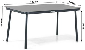 Dining Loungeset 6 personen Aluminium/rope Grijs  Lifestyle Garden Furniture Cordani