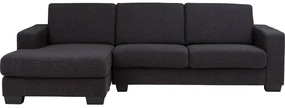 Goossens Hoekbank N-joy Divana Met Chaise Longue grijs, stof, 2-zits, stijlvol landelijk met chaise longue links