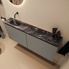 Mondiaz Ture DLux toiletmeubel 120cm smoke met wastafel lava links zonder kraangat