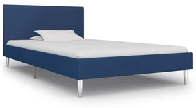 vidaXL Bedframe stof blauw 90x200 cm