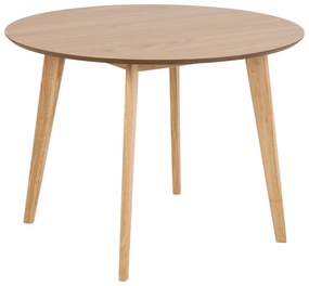 ROXY Natuurlijk eiken 105 cm - RONDE TAFEL VOOR KEUKEN/EETKAMER RETRO