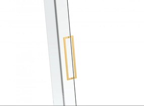 Van Rijn ST08 hoekcabine met draaideur helder glas 120x100cm messing