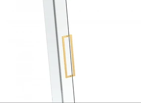 Van Rijn ST08 hoekcabine met draaideur helder glas 130x140cm messing