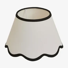 Berne Lampenkap Ø25 Cm & Wit Linnen - Zwart - Sklum