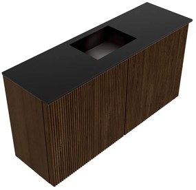 Mondiaz Joya 80cm toiletmeubel walnut met wastafel faye midden 1 kraangat urban
