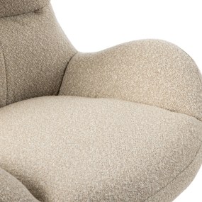 Oorfauteuil Modern Beige Stof