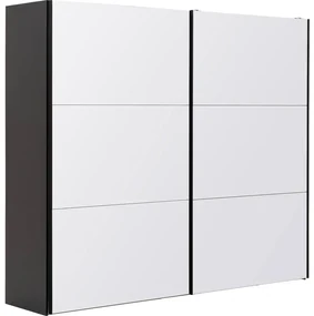 Goossens Kledingkast Easy Storage Sdk, 253 cm breed, 220 cm hoog, 2x 3 paneel glas schuifdeuren