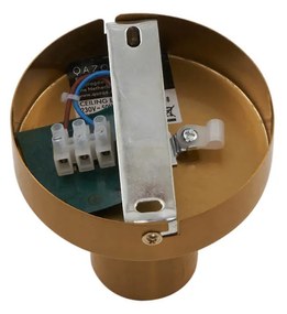 Design plafondlamp messing met wit fading glas - Pillon