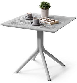 FLAVIO 80x80 Lichtgrijs (asgrijs) - MODERNE VIERKANTEN TUINTAFEL (voor keuken, café, tuin)