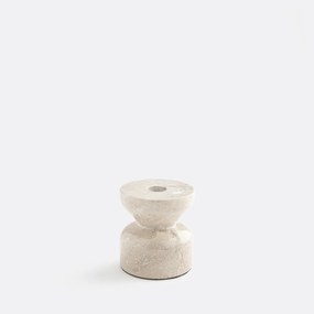Kandelaar in travertijn H8,5 cm, Ghama
