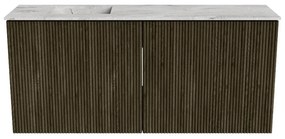 Mondiaz Joya DLux 90cm toiletmeubel shadow met wastafel faye links zonder kraangat glace