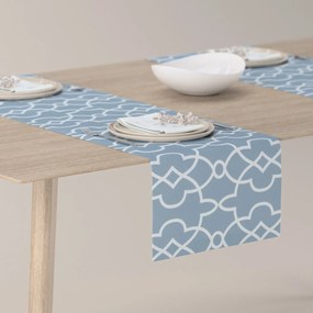 Dekoria Rechthoekige tafelloper, blauw-wit, 40 x 130 cm