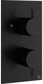Crosswater MPRO douchekraan - inbouw - verticaal - mat zwart sw385372/sw385437