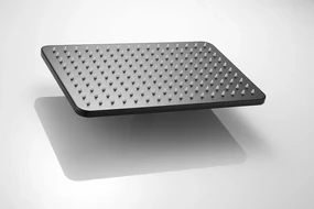 Saniclear Vision rechthoekige douchekop 30x20cm zwart mat