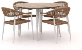 Manifesto Belpasso/Falcade ø 115cm dining tuinset 5-delig stapelbaar