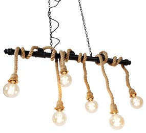 Smart hanglamp zwart 6-lichts incl. Wifi G95 - Plural