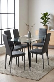 Set 4 Lauter Kunstlederen Stoelen