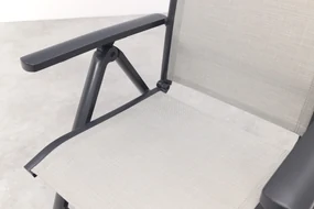 Hartman Monza alu/Chaneo verstelbare tuinset - 220x100 cm. - 7-delig