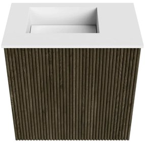 Mondiaz Joya 40cm toiletmeubel shadow met wastafel faye links 1 kraangat talc