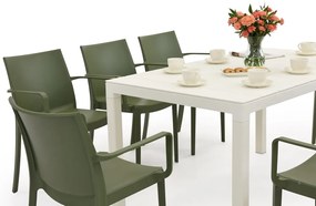 King/Victoria tuinset wit en groen voor 8 personen Bica