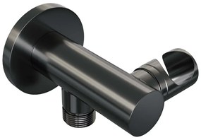 Brauer Gunmetal Edition complete inbouw regendouche met staafhanddouche, rechte wandarm en hoofddouche 20cm set 1 gunmetal geborsteld PVD