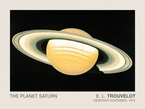 Kunstreproductie The Planet Saturn (Stargazing / Vintage Space Station / Astronomy / Celestial Science Poster) - E. L. Trouvelot