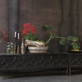 BePureHome Bequest Vintage Tv-meubel Zwart Hout - 160x45x50cm.