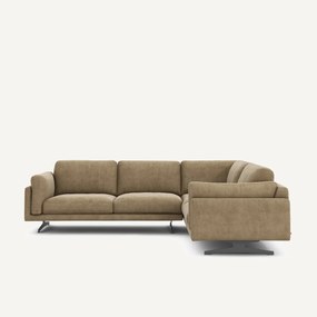 Hoekbank van stonewashed fluweel, CÉSAR