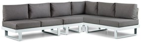 Hoek loungeset 6 personen Aluminium Wit Lifestyle Garden Furniture Lorenzo