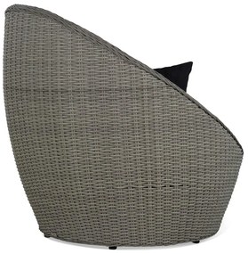 Tuinstoel Wicker Grijs-antraciet Garden Collections Cocoon