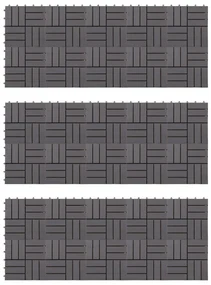 vidaXL Terrastegels 30 st 30x30 cm massief acaciahout greywash