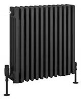 Eastbrook Rivassa 4 koloms radiator 60x60cm staal 1255W antraciet