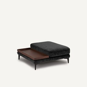 Voetensteun met dienblad, fluweelmix, MODERNISTE, ontwerp Emmanuel Gallina
