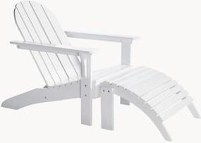 Handgemaakte tuindeckstoel Adirondack van mahoniehout met poef
