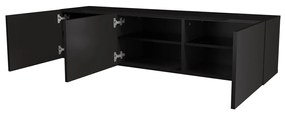 Hangend Tv-meubel Zwart 146 Cm - 146x35.5x35cm.