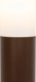 Buitenlamp paal roestbruin met opaal 80 cm IP44 - Rox