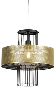 Design hanglamp goud met zwart 40 cm - Tess