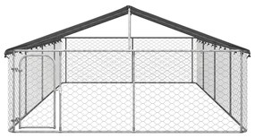 vidaXL Hondenkennel voor buiten met dak 600x300x150 cm