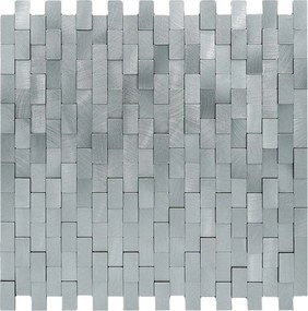 Zelfklevende Mozaïektegels Metaal | Steenstrip 3D Zilver | 30×29,8 cm | Keuken, Bad &amp; WC
