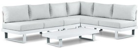 Hoek loungeset 6 personen Aluminium Wit  Lifestyle Garden Furniture Lorenzo