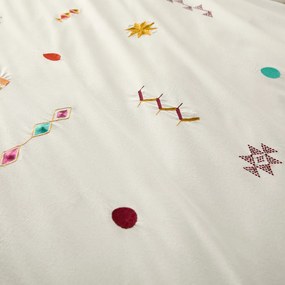 Dekbedovertrek geborduurd vintage katoen, Imani