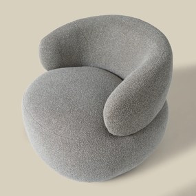 Draaibare Ronde Fauteuil Grijsbruin